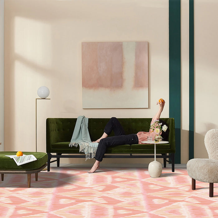 Airgugu Modern Minimalist Pink Flame Array Rug