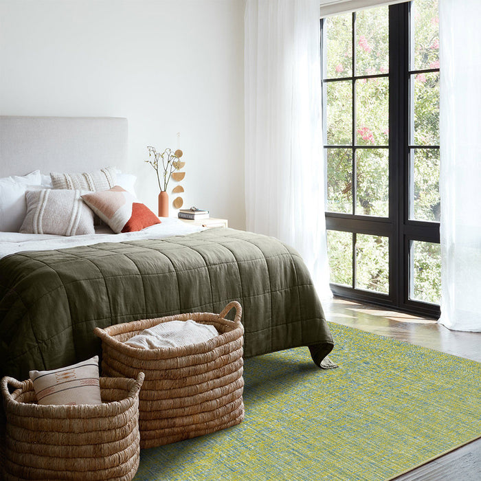 Airgugu Earth Garden Floating Seaweed Green Fine Lines Rug