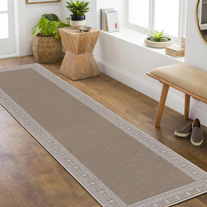 Airgugu Modern Minimalist Elegant Antique Blue/Brown Rug