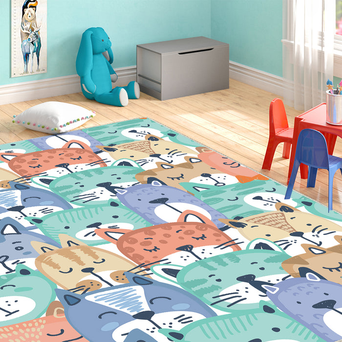 Airgugu KidSpace Delight Cartoon Cat Pattern Rug