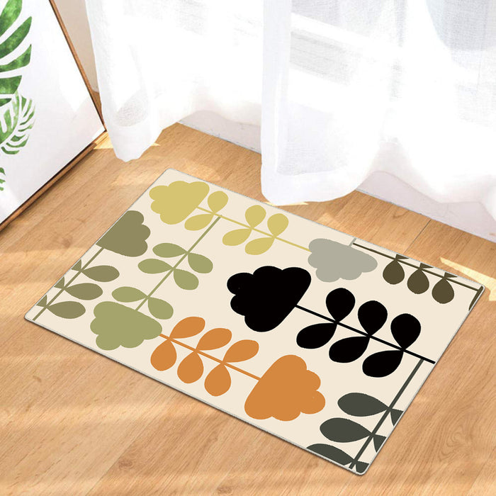 Airgugu Modern Minimalist Multicolor Plant Beige Rug