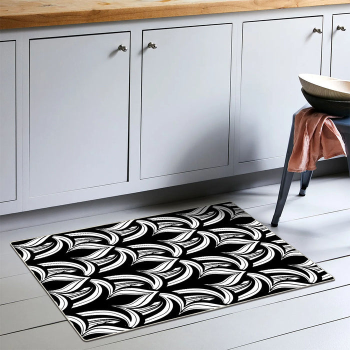 Airgugu Modern Minimalist Dark Blossom Unfurling Rug