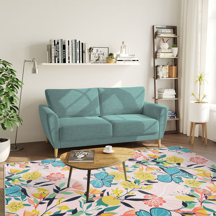 Airgugu Modern Minimalist Vibrant Floral And Butterfly Rug