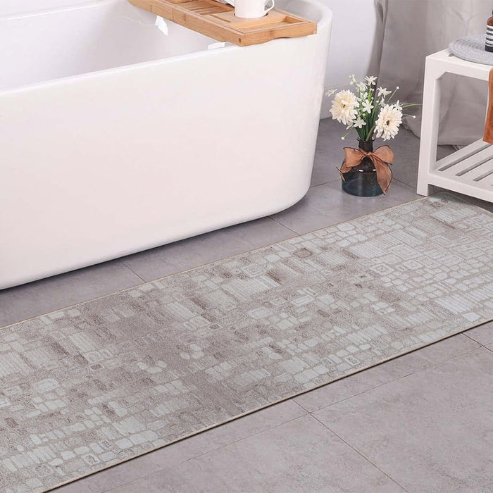 Airgugu Modern Minimalist Light Gray Cluster Rug