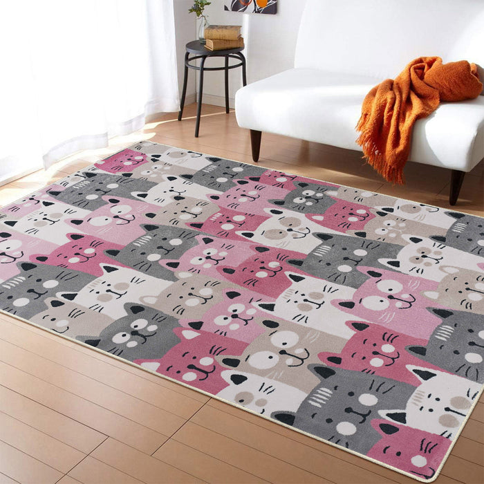 Airgugu KidSpace Delight Cute Cartoon Cat Rug