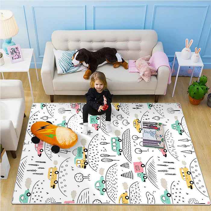 Airgugu KidSpace Delight Cartoon Car On The Hillside Rug