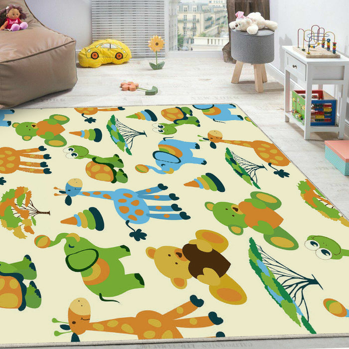 Airgugu KidSpace Delight Cartoon Animal Beige Rug