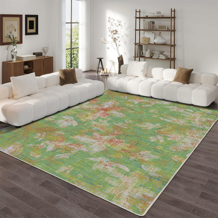 Airgugu Earth Garden Serenity in White Flower Bloom Rug