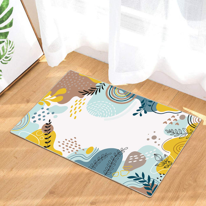 Airgugu Modern Minimalist White Vibrant Plant Rug