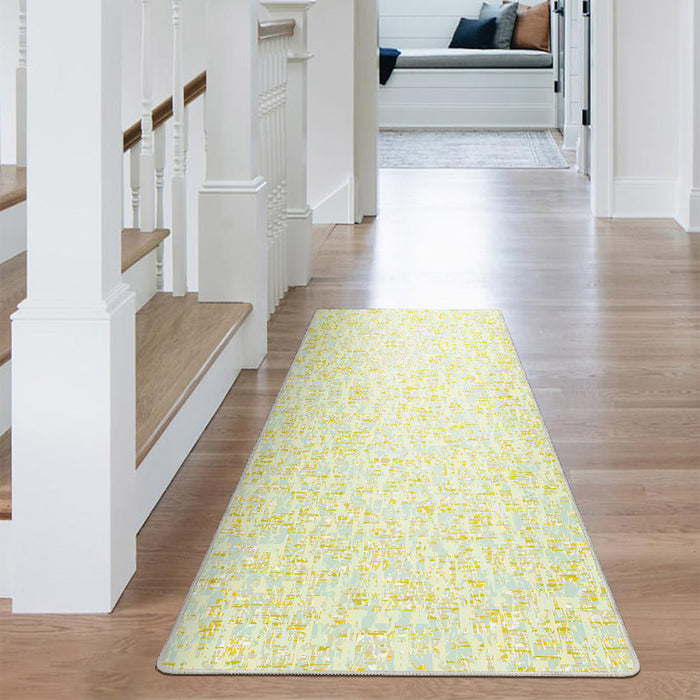 Airgugu Earth Garden Floating Seaweed Yellow Lines Rug