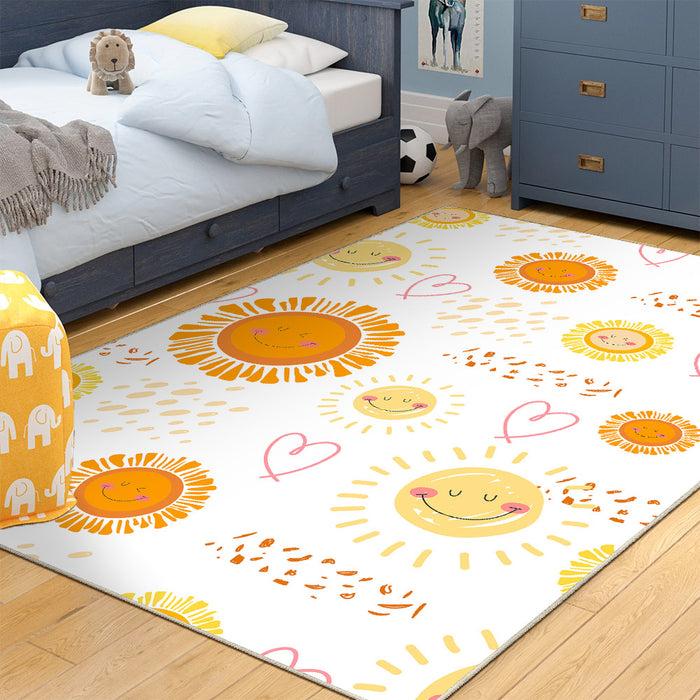 Airgugu KidSpace Delight Smiling Sun Pattern Rug