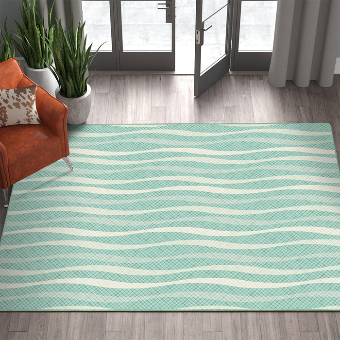 Airgugu Earth Garden Flowing Brook Merald Rug