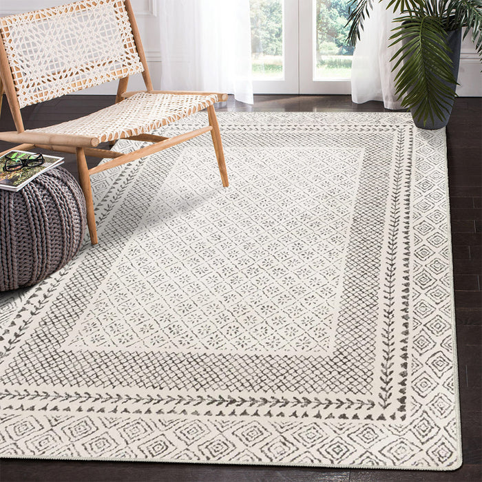 Airgugu  Modern Minimalist Pearl White Rug