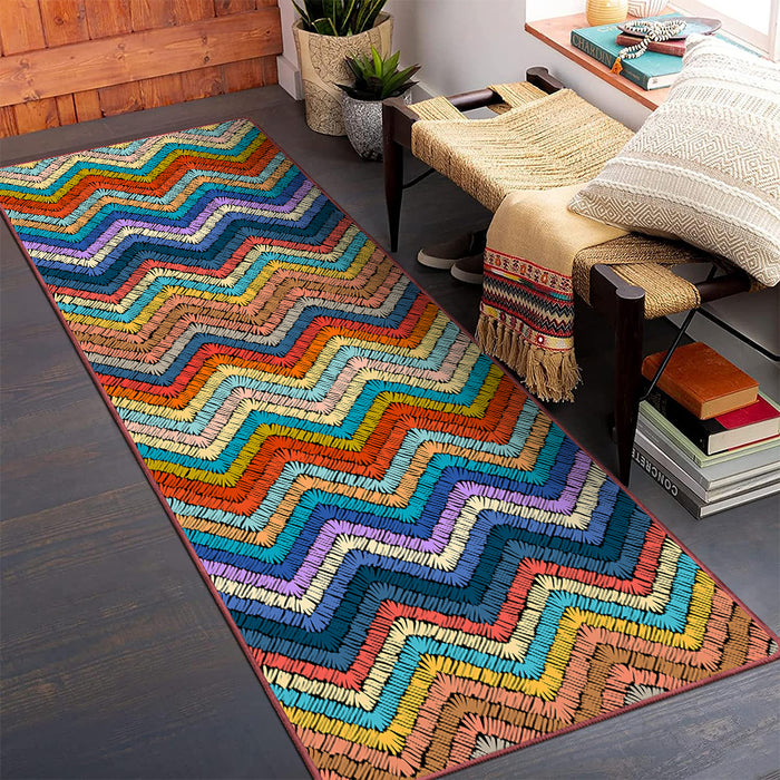 Airgugu Earth Garden Rock Colorful Corrugated Rug