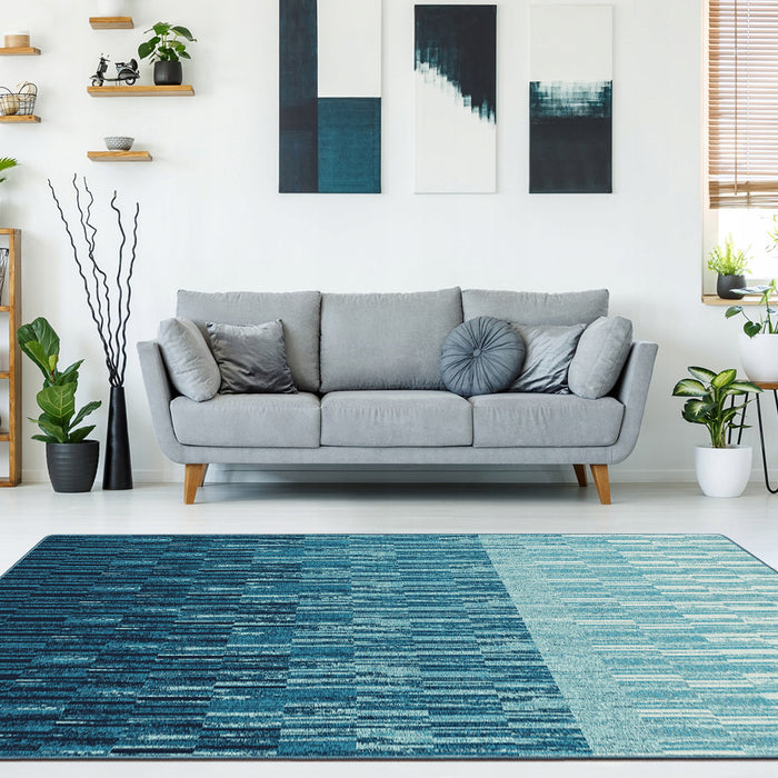 Airgugu Earth Garden Seabed Blue Gradient Ink Rug