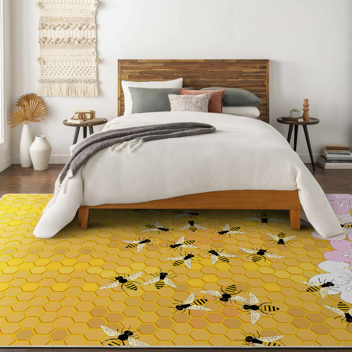 Airgugu KidSpace Delight Bee Collecting Nectar Rug