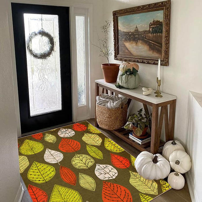 Airgugu Earth Garden Natural Leaf Area Rug