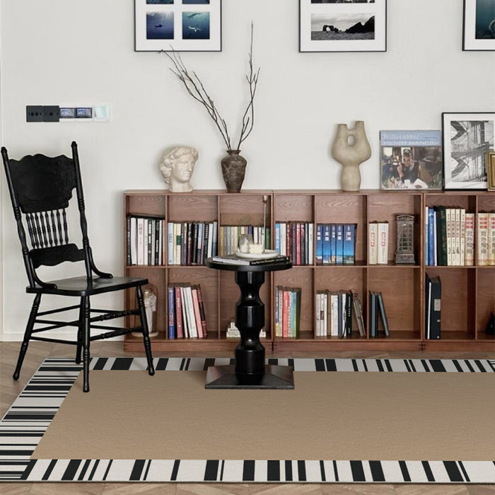 Airgugu Modern Minimalist Elegant Piano Stripe Brown Rug