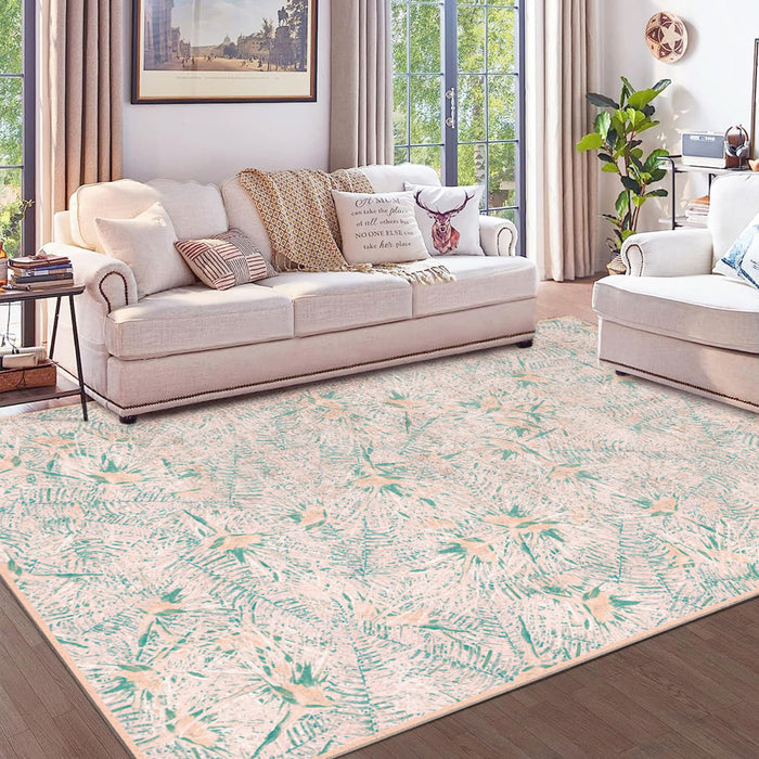 Airgugu Earth Garden Beige Messy Fern Rug