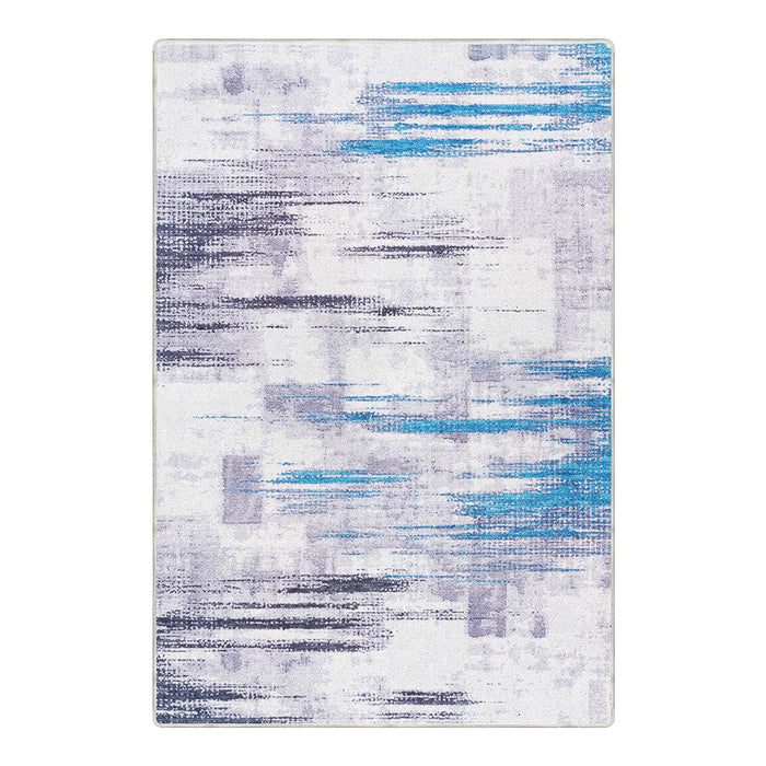 Airgugu Modern Minimalist Abstract Blue&Gray Rug