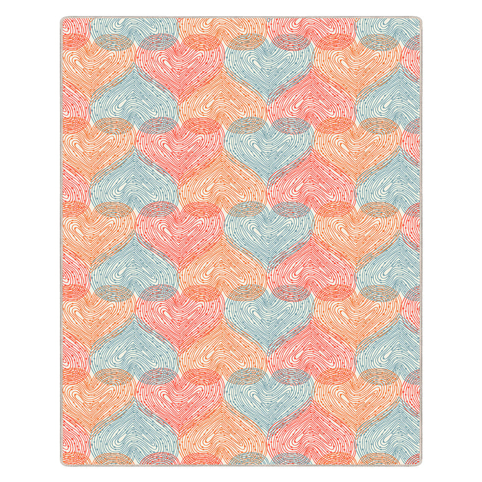 Airgugu Modern Minimalist Romantic Colorful Heart Rug