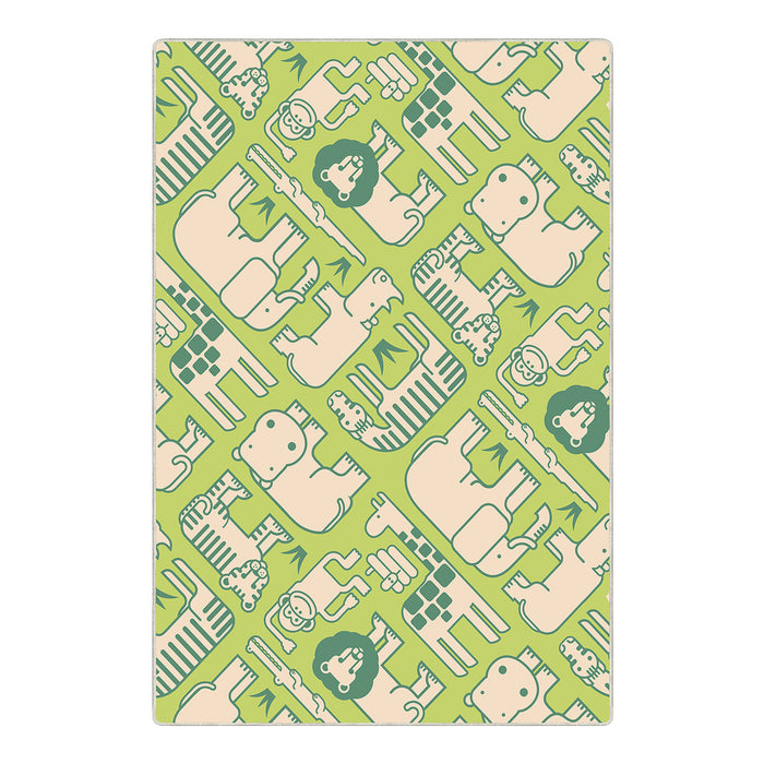 Airgugu KidSpace Delight Cartoon Animal Green Rug