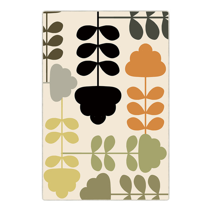 Airgugu Modern Minimalist Multicolor Plant Beige Rug