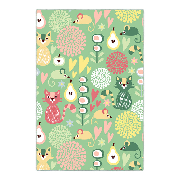 Airgugu KidSpace Delight Green Cartoon Printed Rug