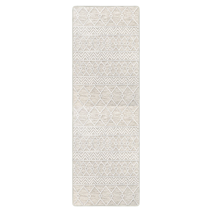 Airgugu Modern Minimalist White Pearl Plaid Rug