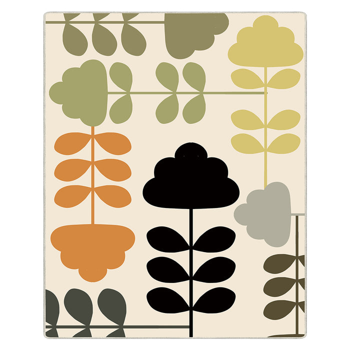 Airgugu Modern Minimalist Multicolor Plant Beige Rug