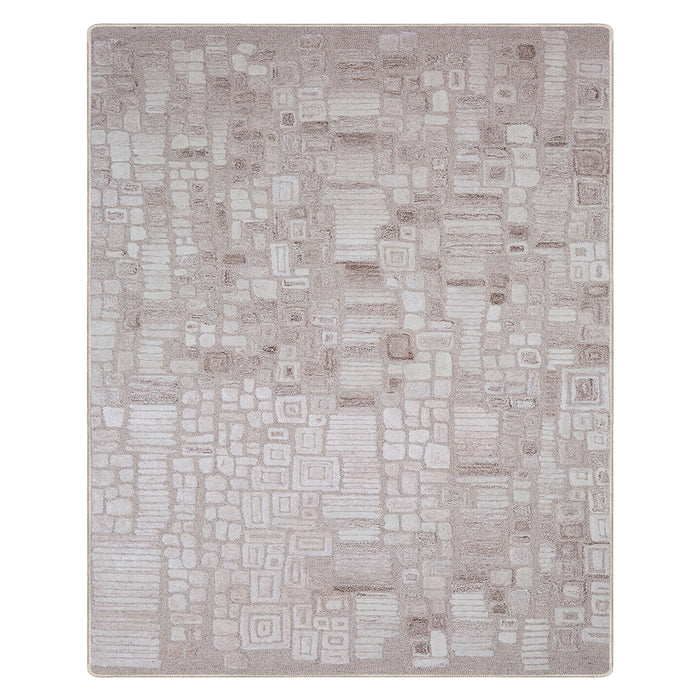 Airgugu Modern Minimalist Light Gray Cluster Rug