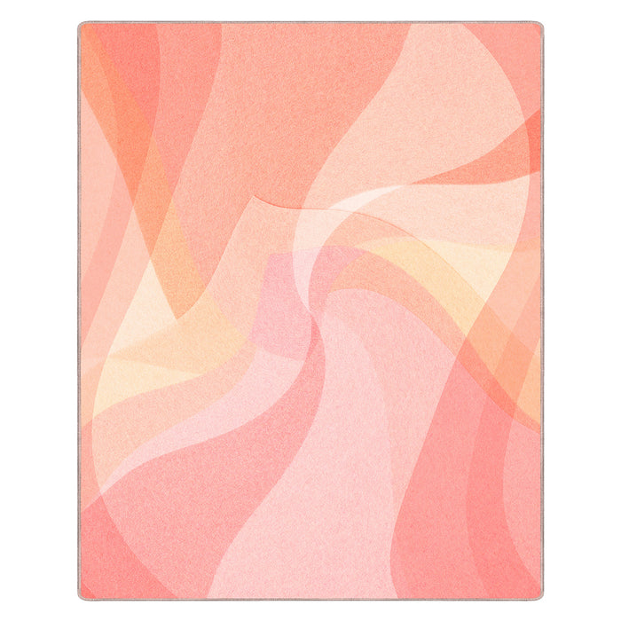 Airgugu Modern Minimalist Irregular Pink Waves Rug