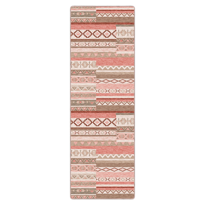 Airgugu Modern Minimalist Pink Blush Patchwork Rug