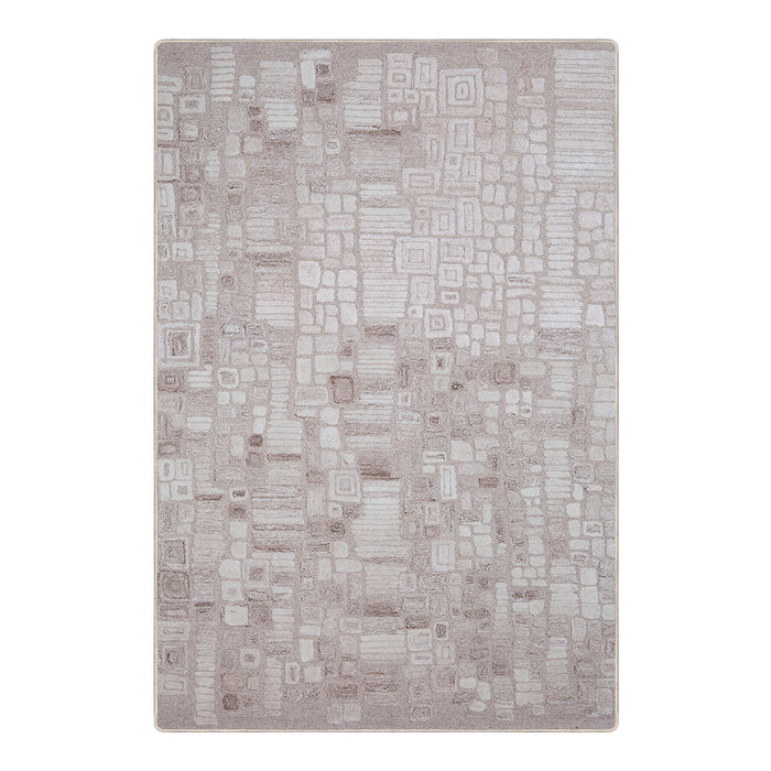 Airgugu Modern Minimalist Light Gray Cluster Rug