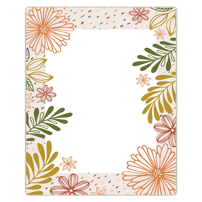 Airgugu KidSpace Delight White Vibrant Botanical Pattern Rug