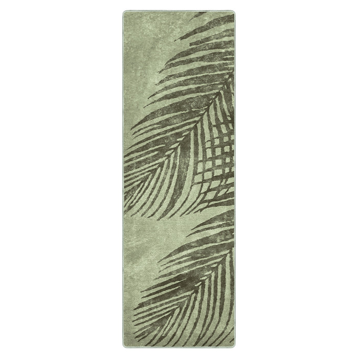 Airgugu Modern Minimalist Distressed Green Fern Rug