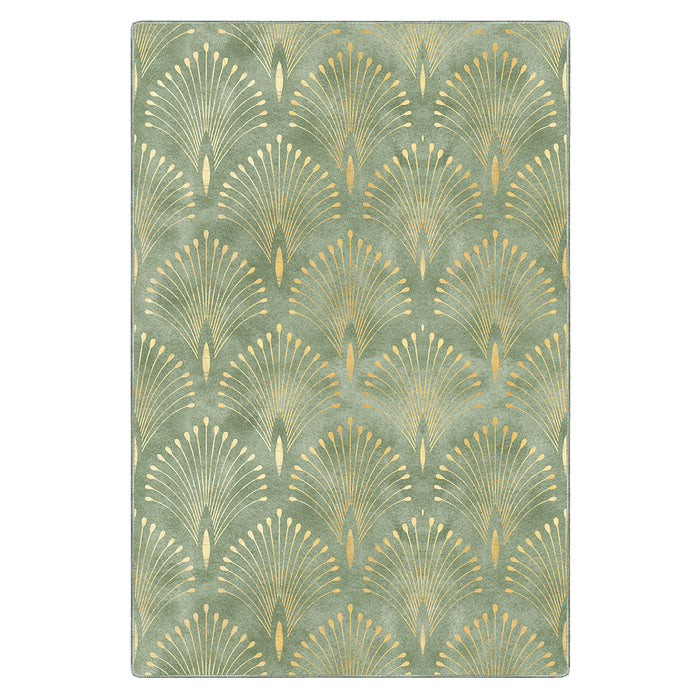 Airgugu Earth Garden Golden Plant Leaves Rug