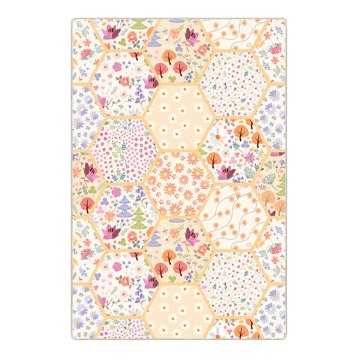 Airgugu KidSpace Delight Colorful Floral World Print Rug