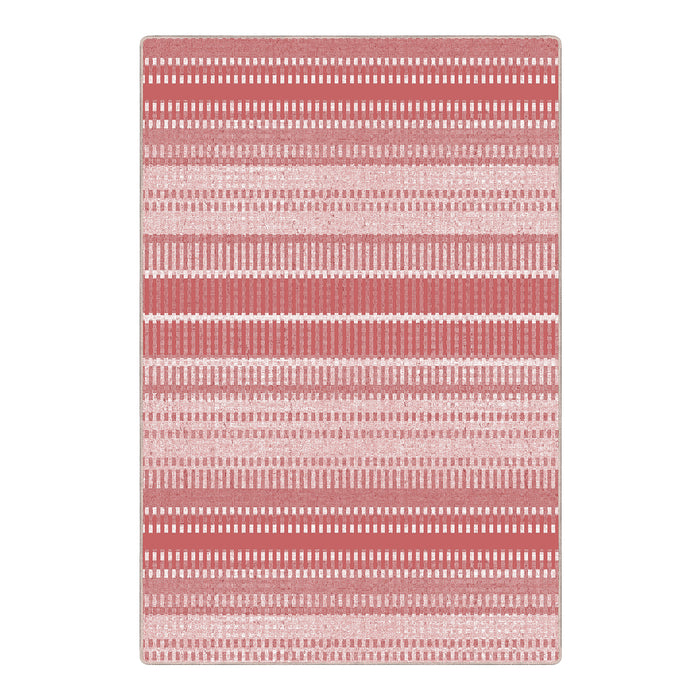Airgugu Modern Minimalist Pink Striped Layers Rug