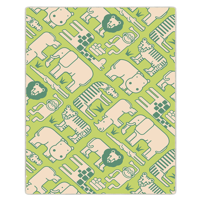 Airgugu KidSpace Delight Cartoon Animal Green Rug