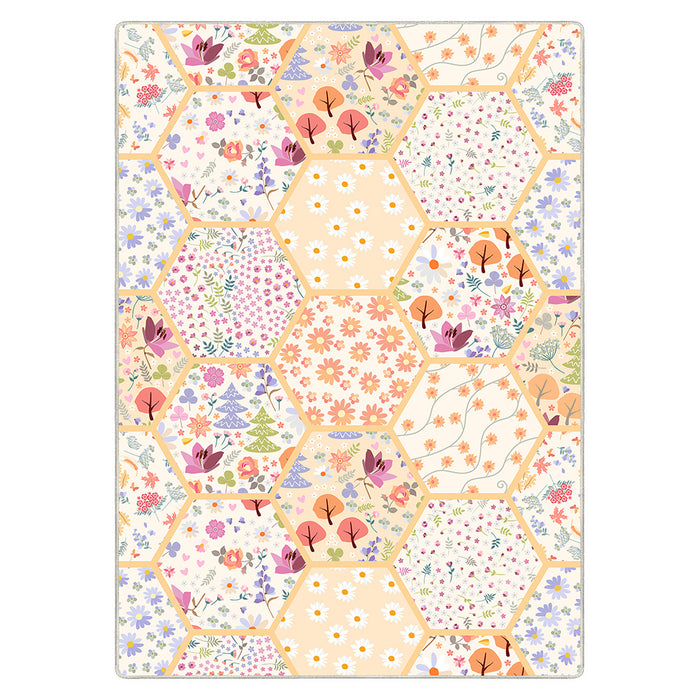 Airgugu KidSpace Delight Colorful Floral World Print Rug