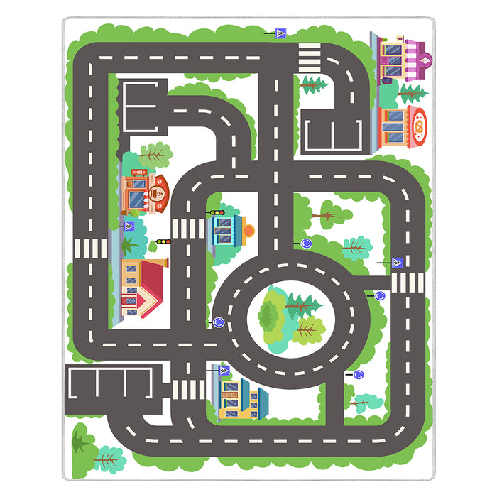 Airgugu KidSpace Delight Gray City Road Pattern Rug