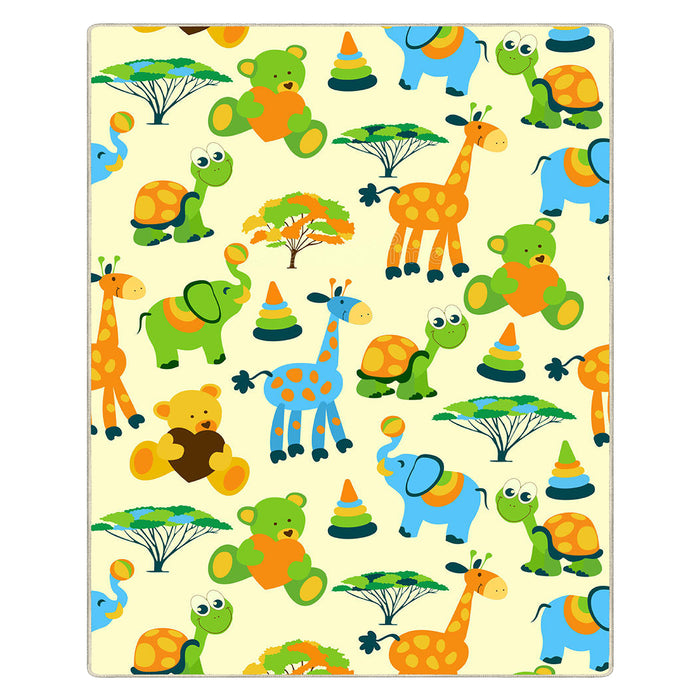 Airgugu KidSpace Delight Cartoon Animal Beige Rug