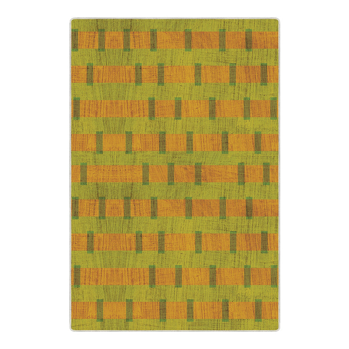 Airgugu Earth Garden Orange Ranch Fence Striped Rug