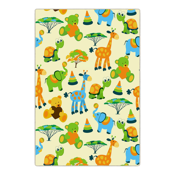 Airgugu KidSpace Delight Cartoon Animal Beige Rug