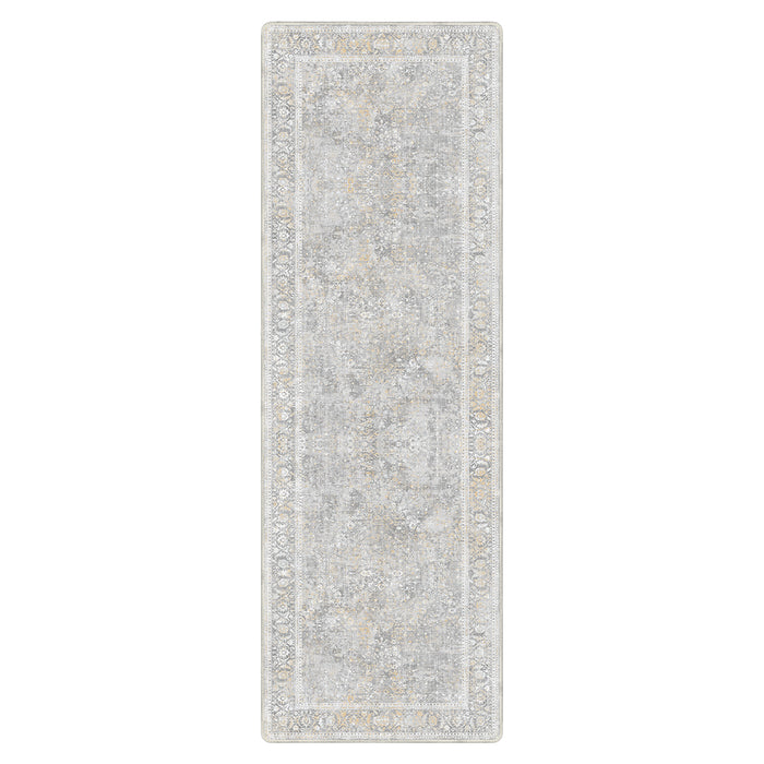 Airgugu Earth Garden White Vintage Printed Rug