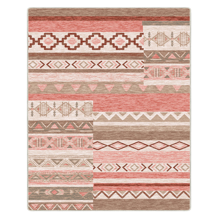 Airgugu Modern Minimalist Pink Blush Patchwork Rug