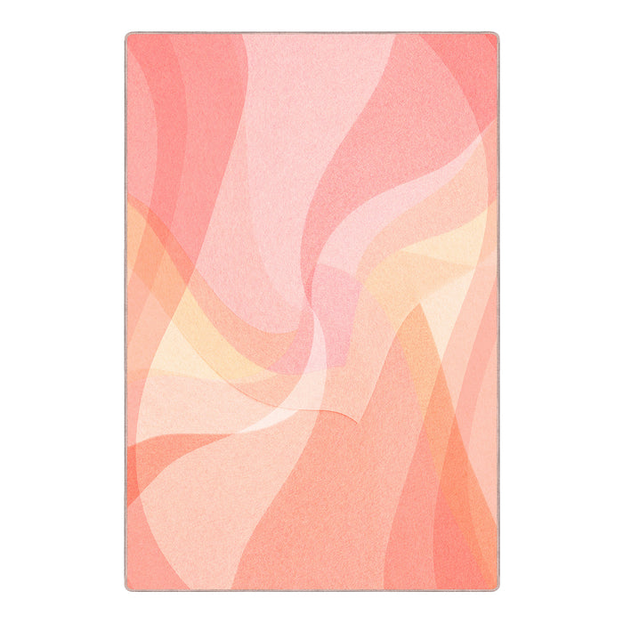 Airgugu Modern Minimalist Irregular Pink Waves Rug