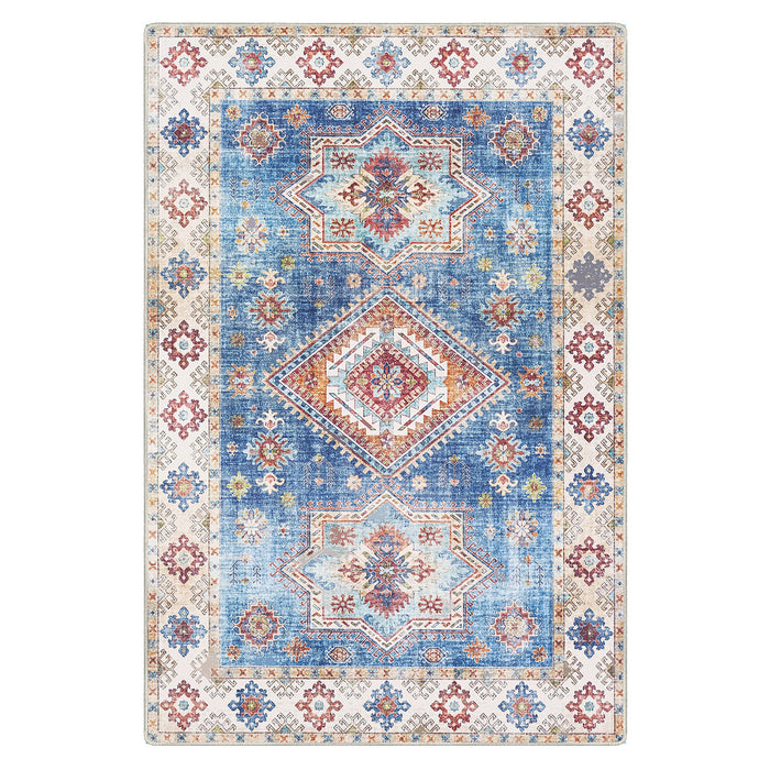 Airgugu Heritage Classique Blue Retro Stamp Rug