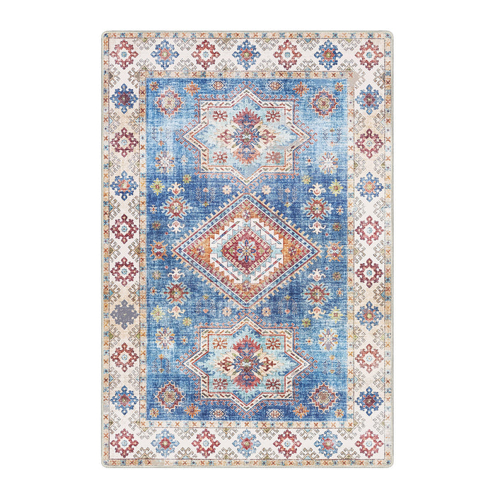 Airgugu Heritage Classique Blue Retro Stamp Rug